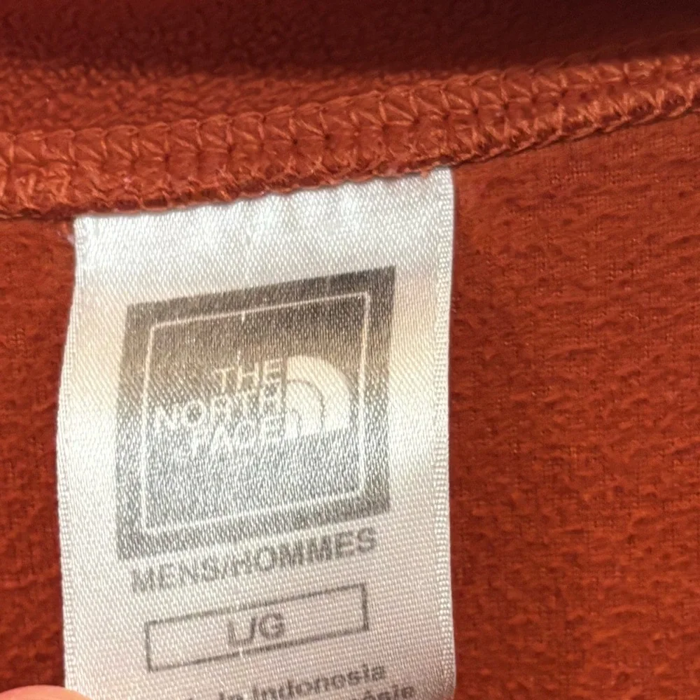 The North Face Men's 1/2 Zip Pullover Rust Orange